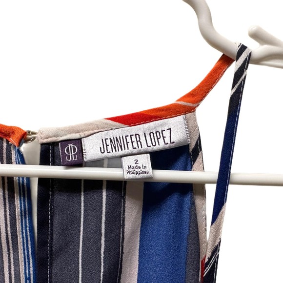 Jennifer Lopez Striped Short Jumpsuit, Size 2, Pre-owned - Picture 4 of 5